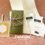 年末年始スペシャルギフトをイメージした香水ボトルと和のしつらえ