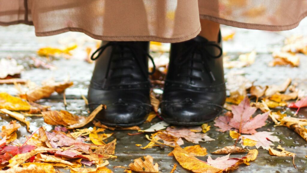 秋の日、足元からふわりと香る余韻を表現した写真