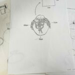 茶壷香水 の初期スケッチと設計図